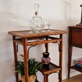 Bamboo side table late 19th century Perret and Vibert style