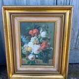 2 Tableaux Bouquet de fleurs en vase signes