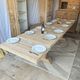 Monastery table with extensions in solid oak