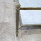 1970s french brass and white marble coffee table