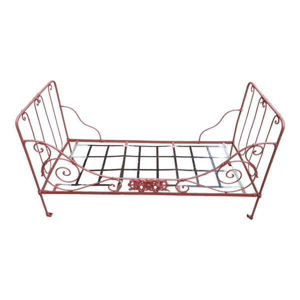 Lit banquette en fer forgé XIXe siècle