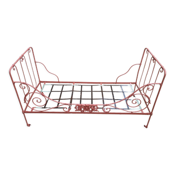 Lit banquette en fer forgé XIXe siècle