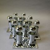 Rolf Krüger chrome wall light for staff in the 60s and 70s