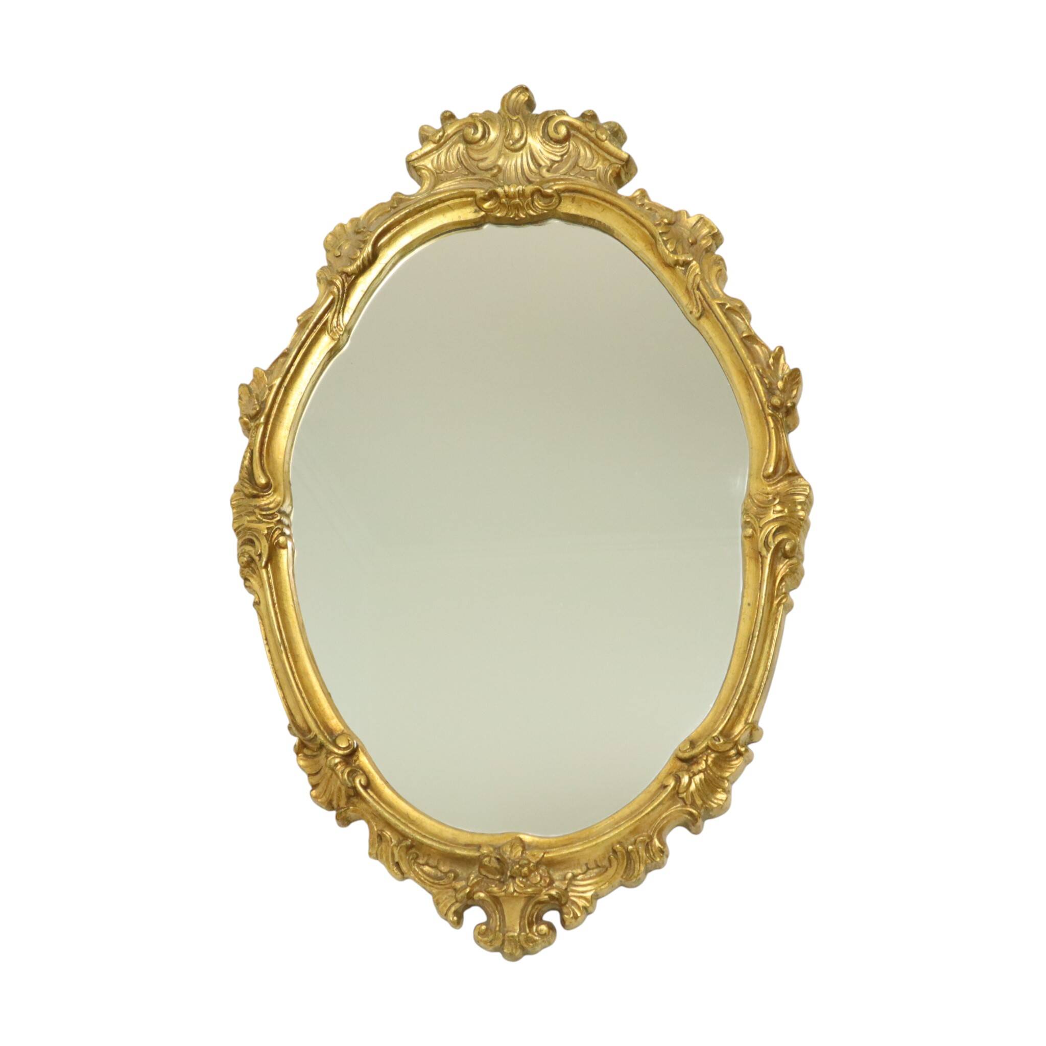 French Classical Gold Mirror Baroque Style Acanthus 76cm