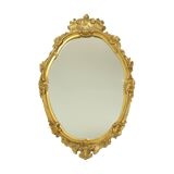 French Classical Gold Mirror Baroque Style Acanthus 76cm
