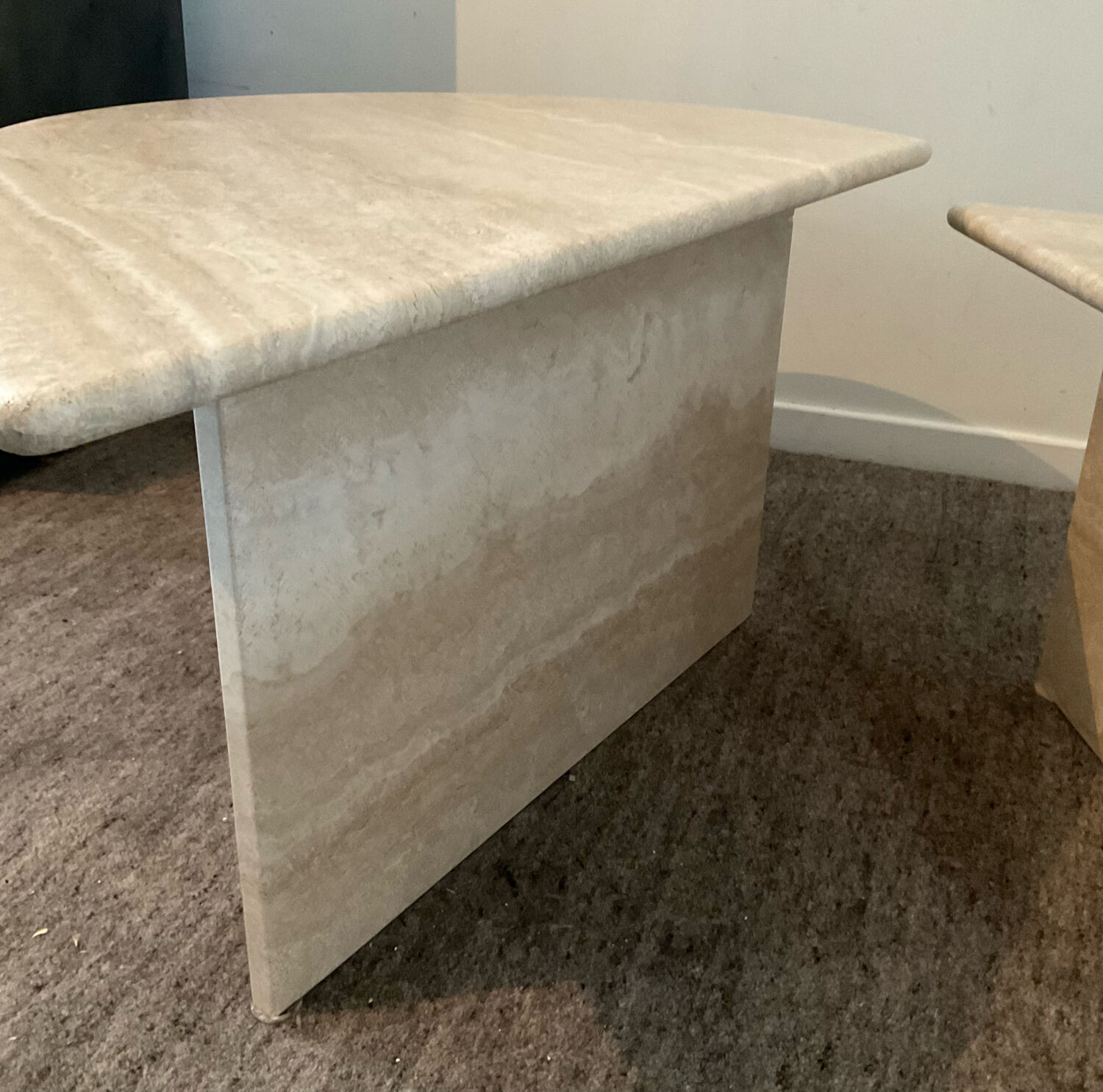 Travertine coffee table from the 70s-80s