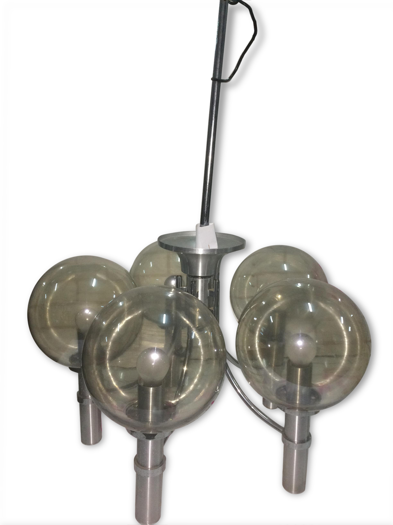 Chrome chandelier 70s