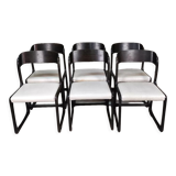 Set of 6 Baumann sled chairs
