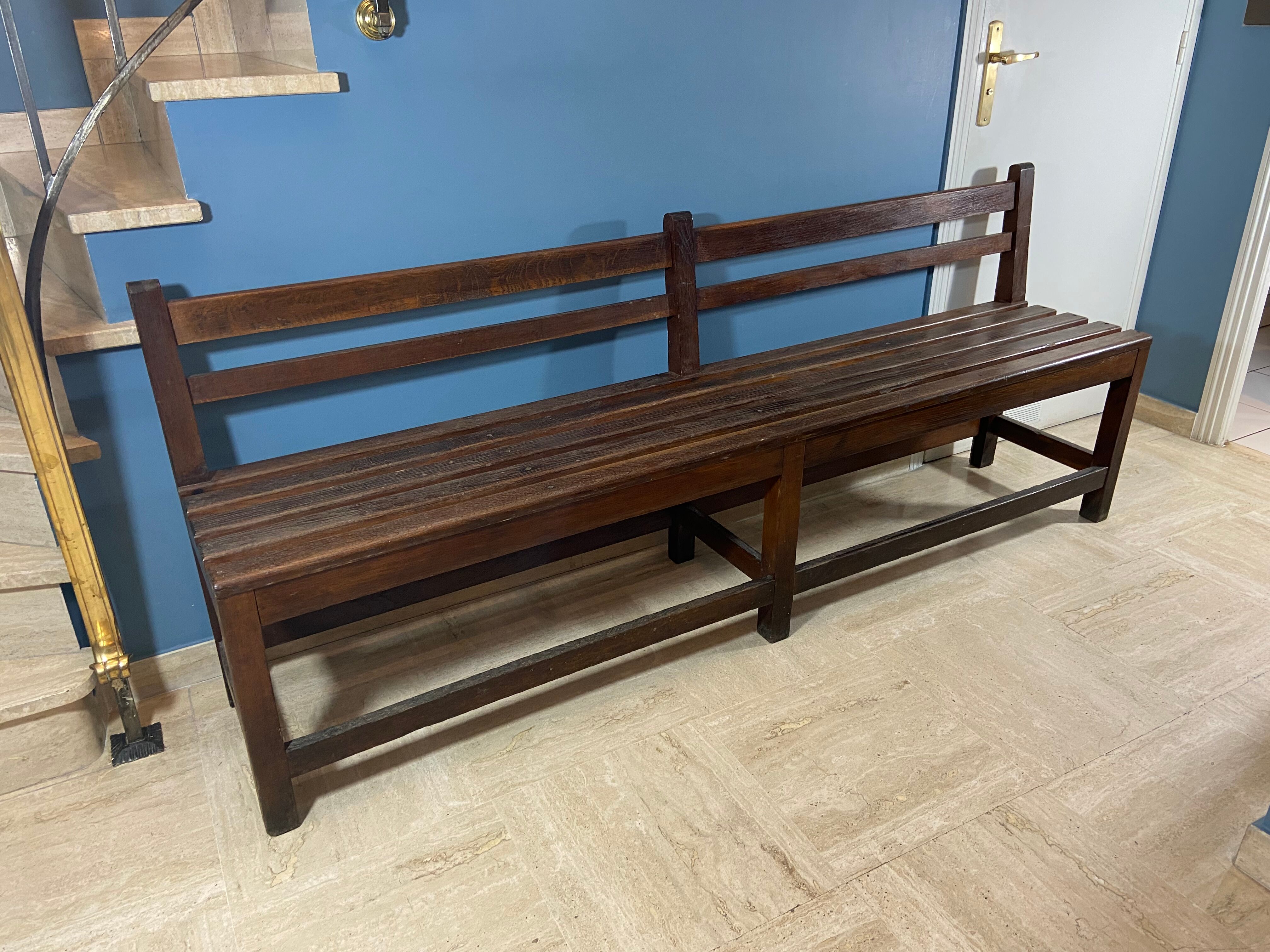 Vintage oak church pew 1940 /1950