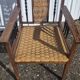 Vintage fauteuil chaise en cordes tressees