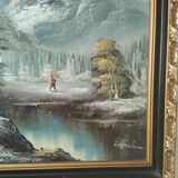 Painting mountain landscape oil painting by L Gorden Real hand-painted canvas Ta