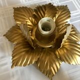 Golden flower wall lamp