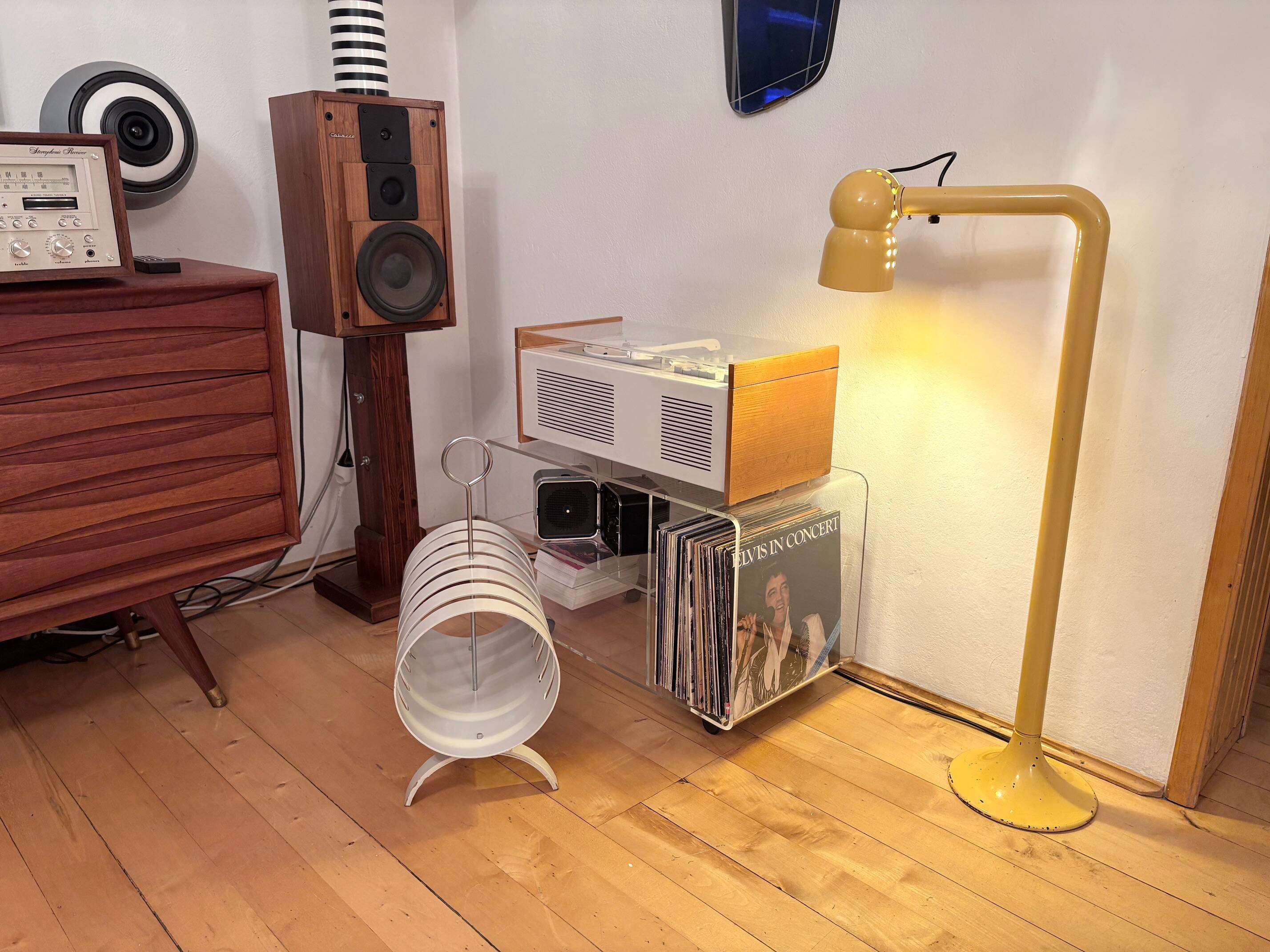 Vinyl Record Magazine Rack, Opal Möbel, 1970s