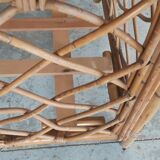 Bed in rattan