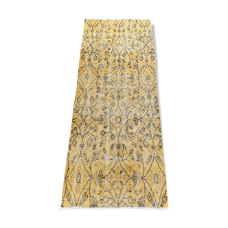 Turkish yellow runner rug