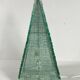 Sculptural pyramid table lamp, glass, France, 1970s.