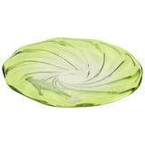 XXL Fruit Bowl Val Saint Lambert Crystal Lime Green 40cm
