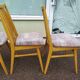 Lot de 8 chaises scandinave bois et tissu