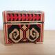 Straw marquetry wooden box year 1975