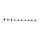 White and blue lacquered steel wall coat holder