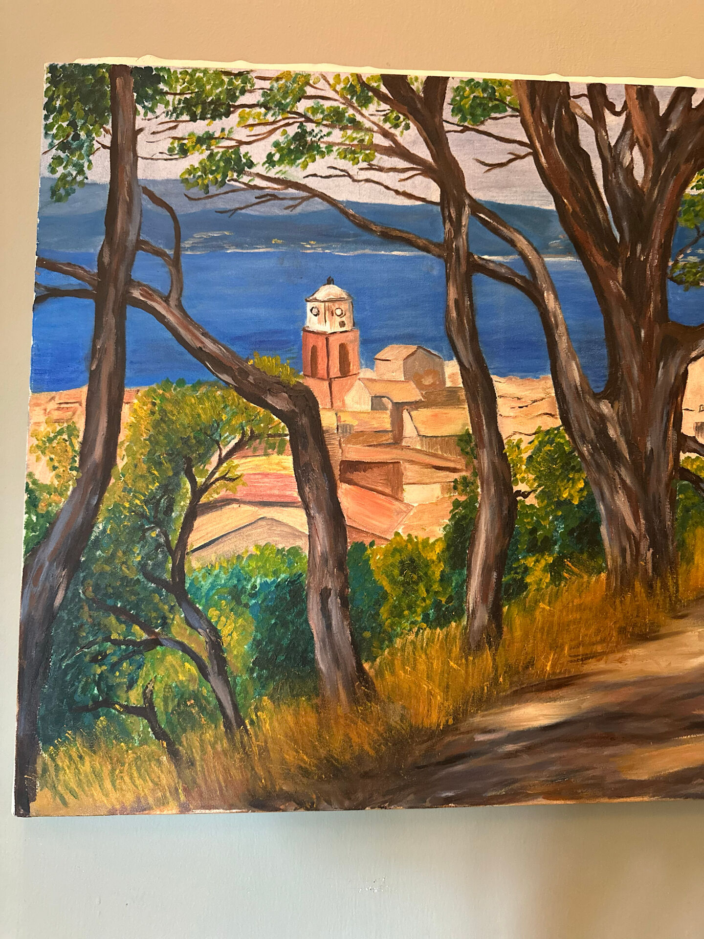 Peinture huile sur toile < saint tropez >