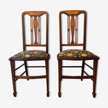 Duo de chaises art nouveau