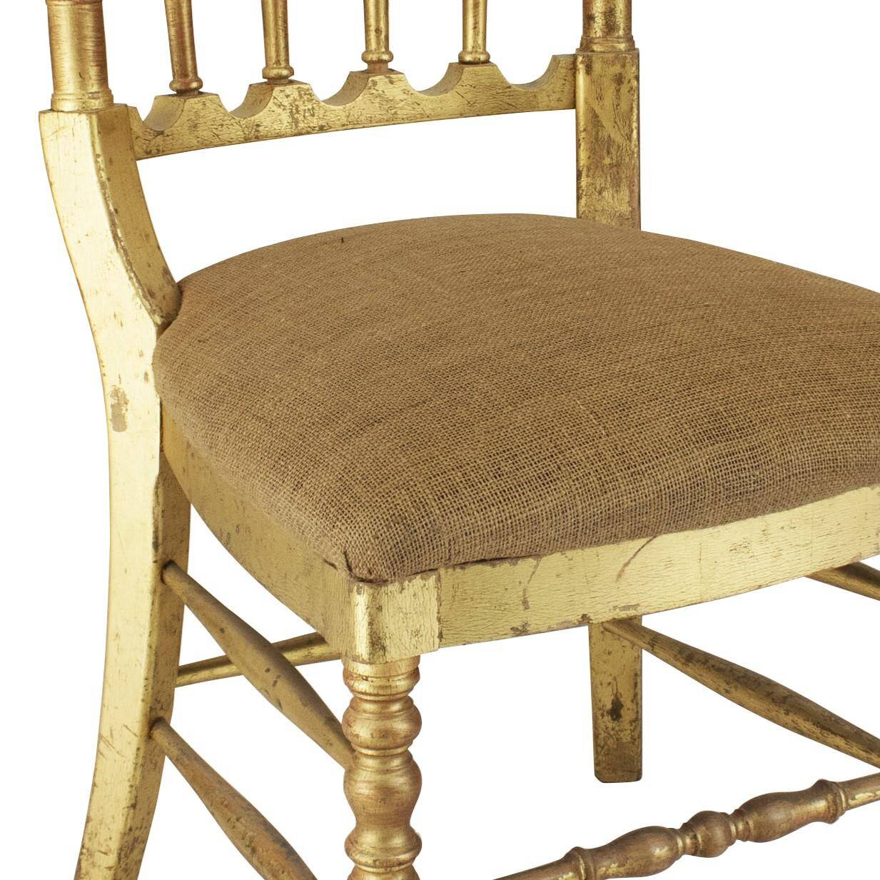 Gold Leaf Tiffany , Chiavari Style Chair, France, circa 1960s