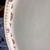 Oval porcelain dish with flower decoration