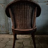 Arm chairs in dark rattan