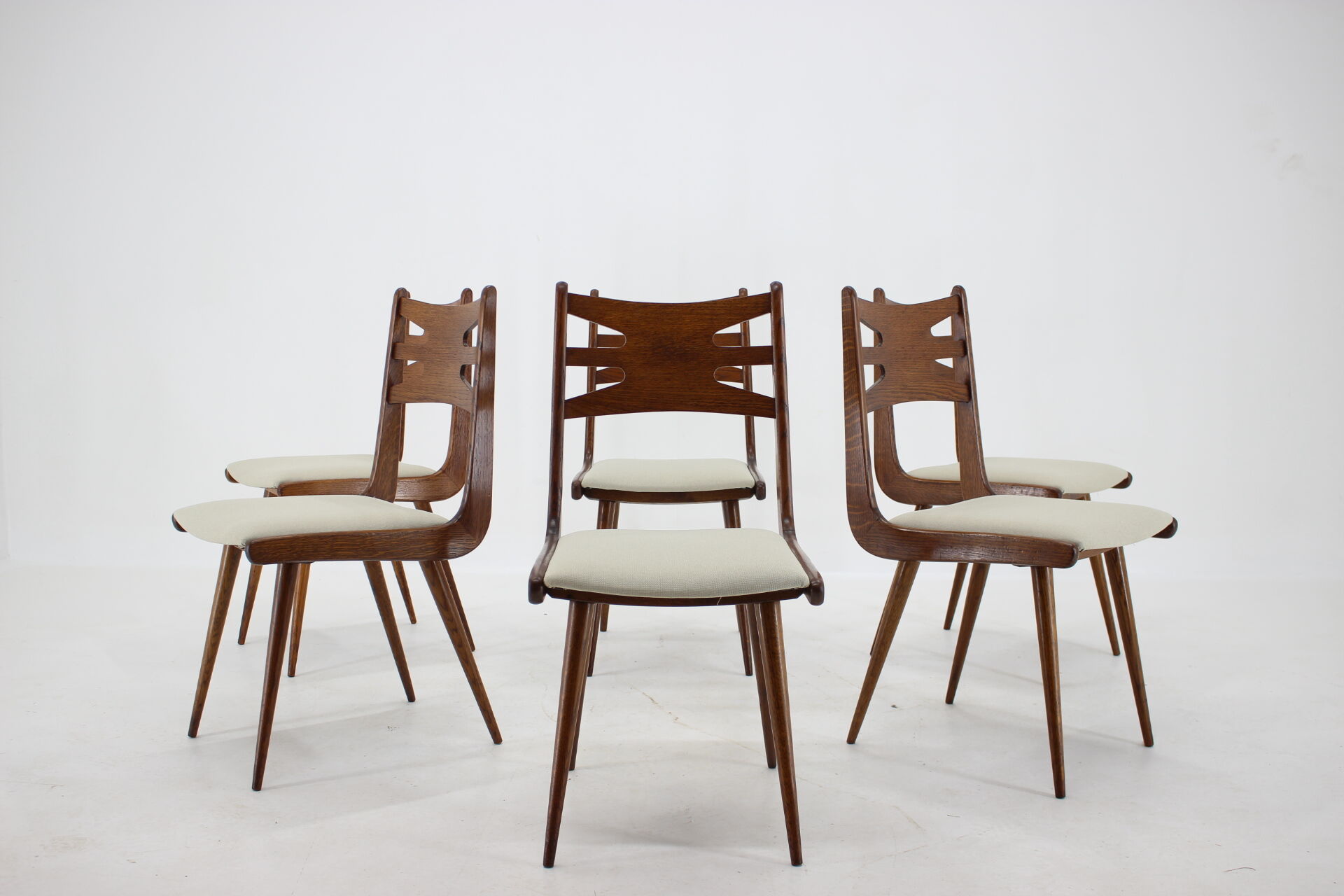 Lot de 6 chaises, Tchécoslovaquie 1960