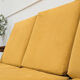 Second-hand Danish teak canapé, reupholstered in yellow, 1960s.