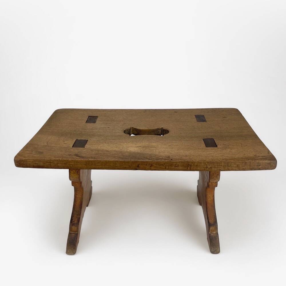 1940s slotted bench stool