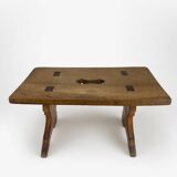 1940s slotted bench stool