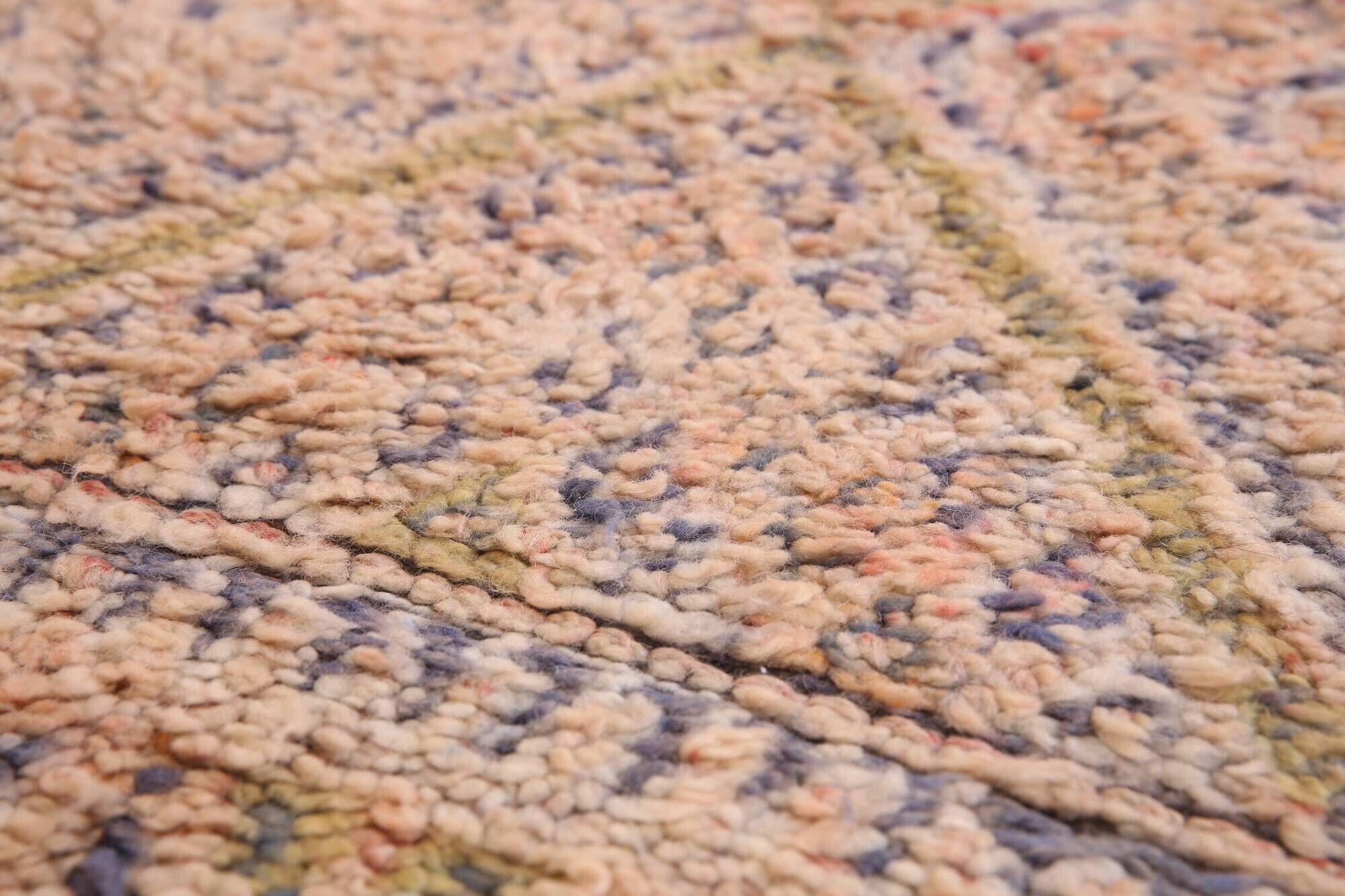 Vintage Moroccan Wool Rug 192 x 328 cm, Handmade Berber Rug, Bohemian Rug