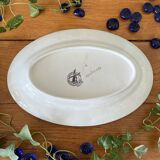 Antique serving dish in Saint-Amand earthenware (Nord)
