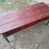Vintage school desk coffee table with chests