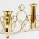 Palwa Gaetano Sciolari style porte-bougies en laiton et cristal, années 1970