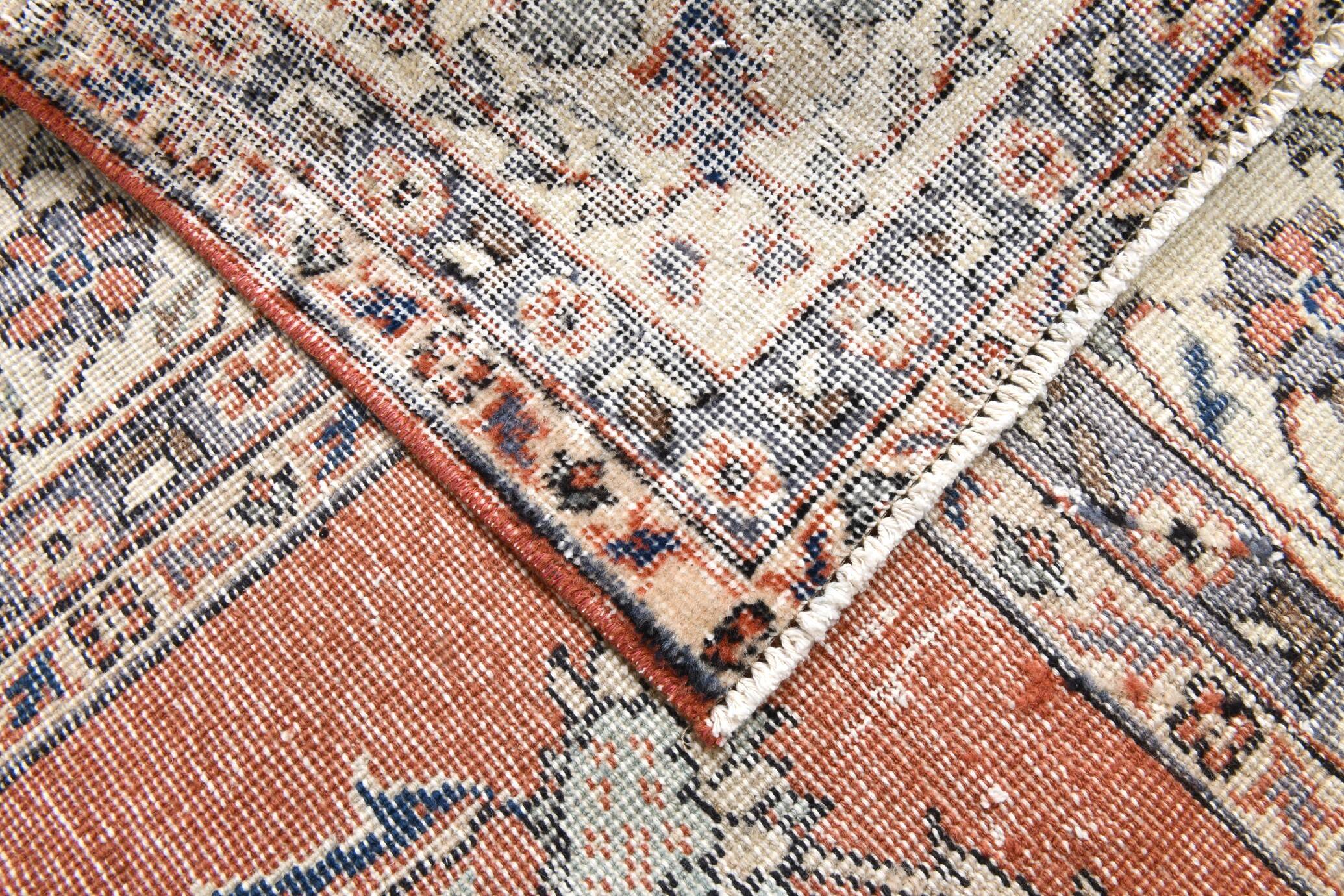 All-Over Floral Classic Red & Blue Turkish Rug, 260x366Cm