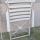 Series of 6 chairs and 1 folding armchair of iron garden bistro