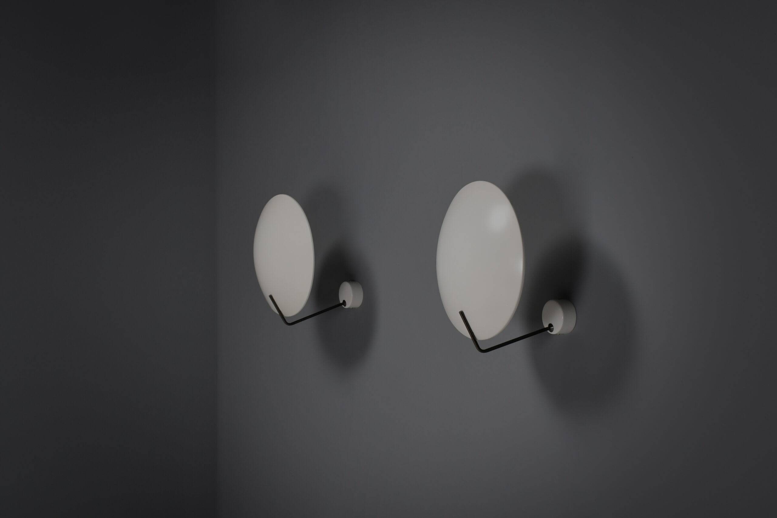 Set of metal Stilnovo Mod. 232 sconces by Bruno Gatta, Italy 1962