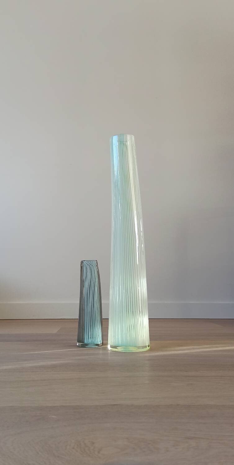 Pair of Murano glass vases, 50s