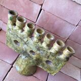 Tamegroute pottery menorah candle holder
