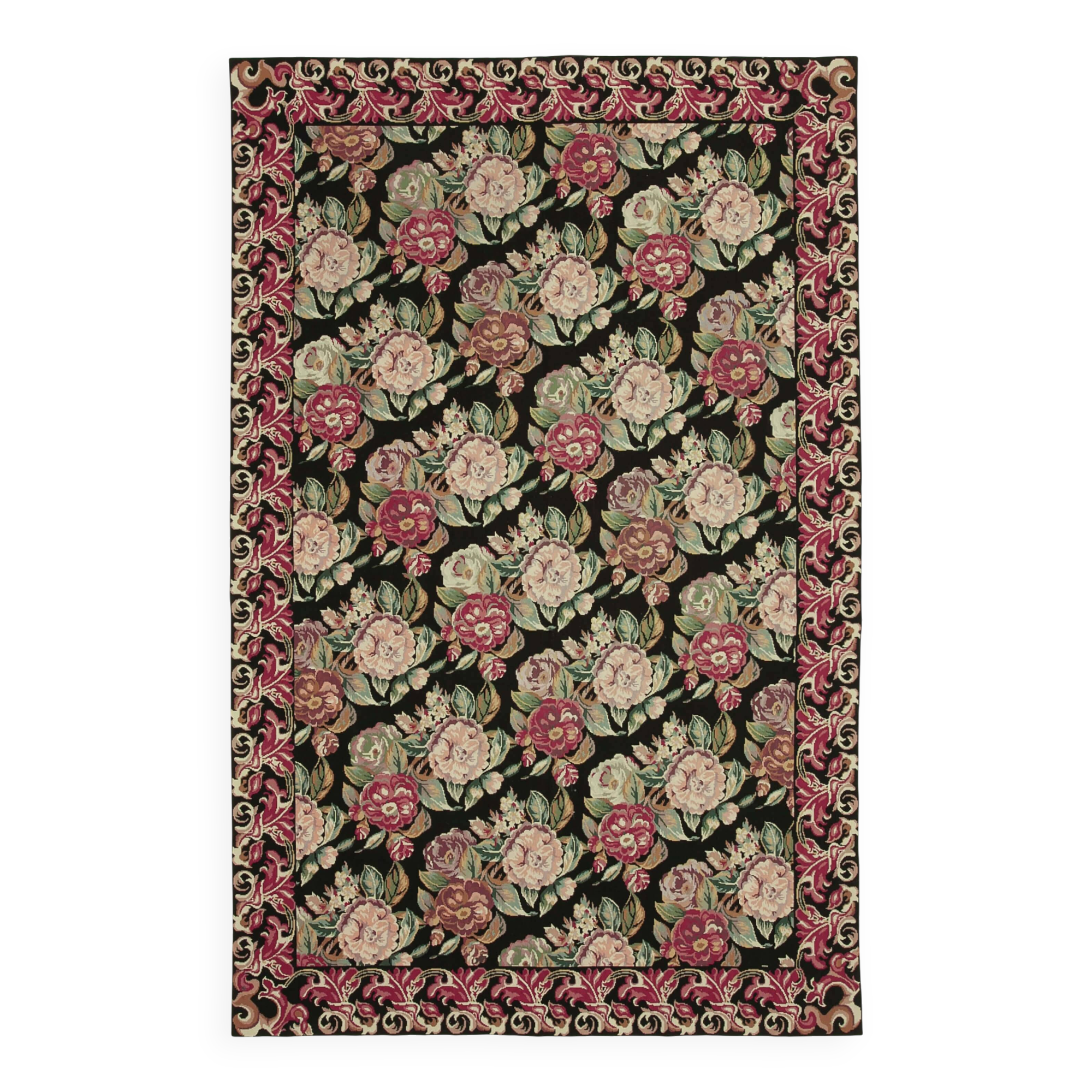Handmade Vintage Flatweave Needlepoint Kilim 177 cm x 274 cm