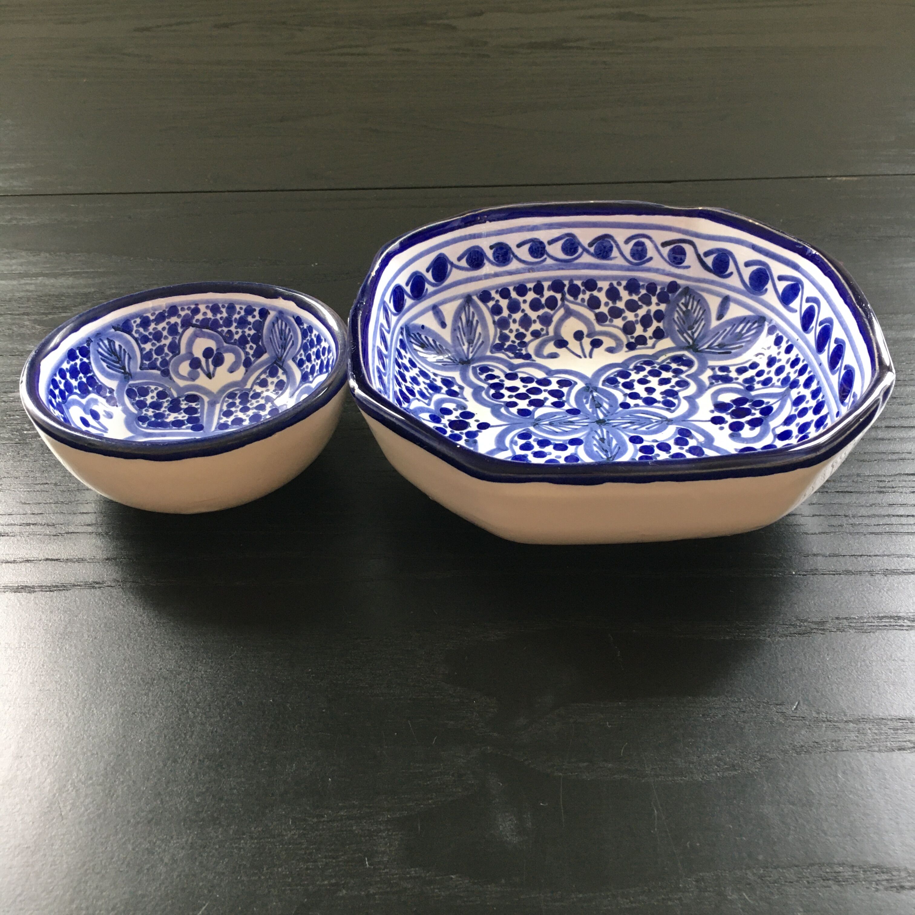 Set ceramics blue décor
