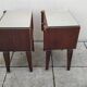 Vintage bedside table with a mirrored top, Art Deco style.