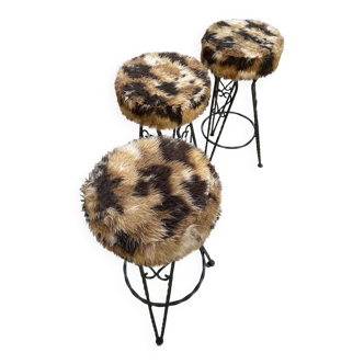 Set of 3 70s Bar Stools