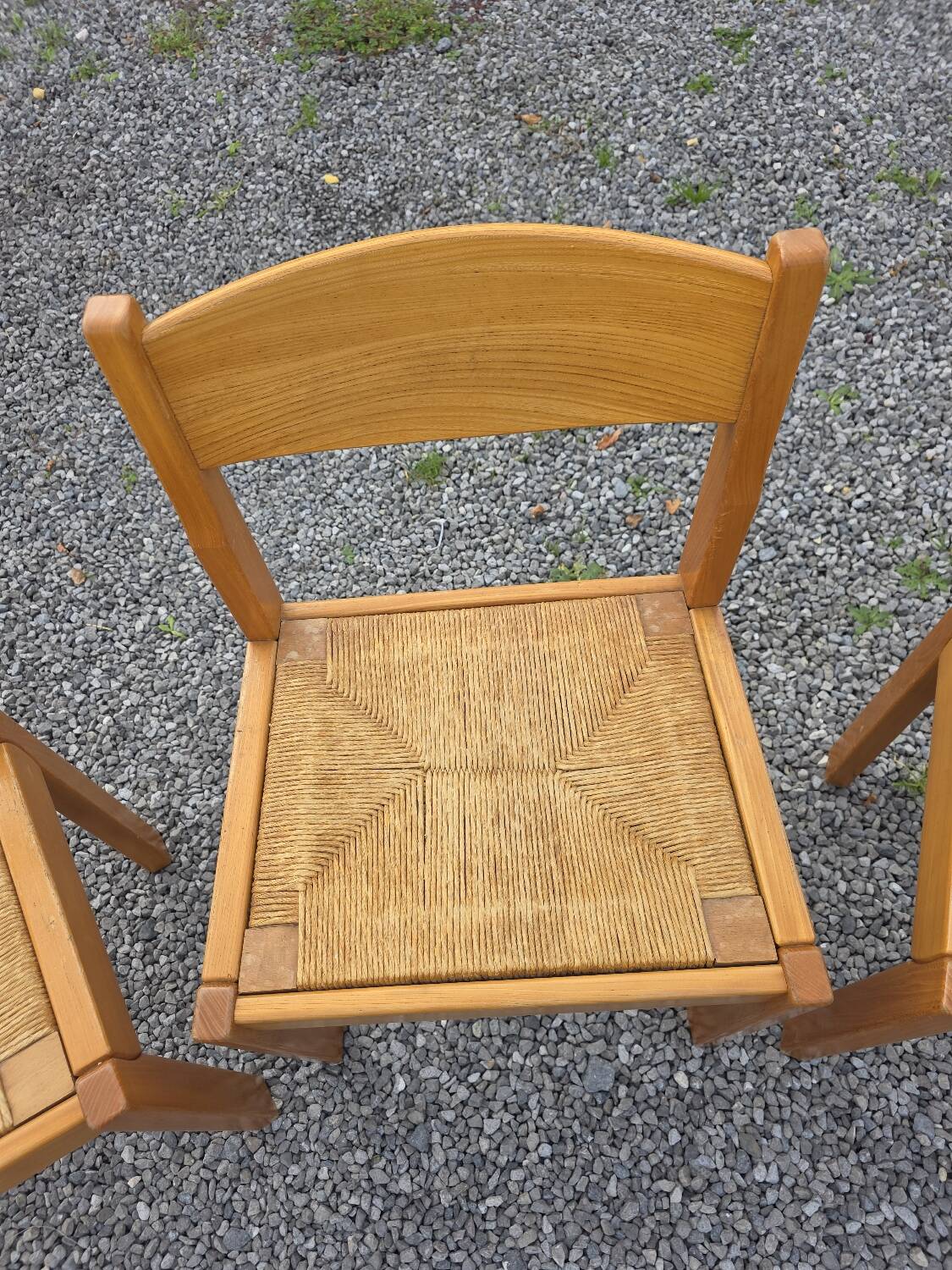 6 chaises vintage en orme maison Regain années 60