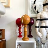 Bilboquet in red wood