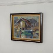 Swedish Oil on Canvas – “Lakeside Hut” by EVERT GRYNNING