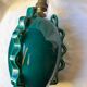 Old green ceramic lamp foot art deco